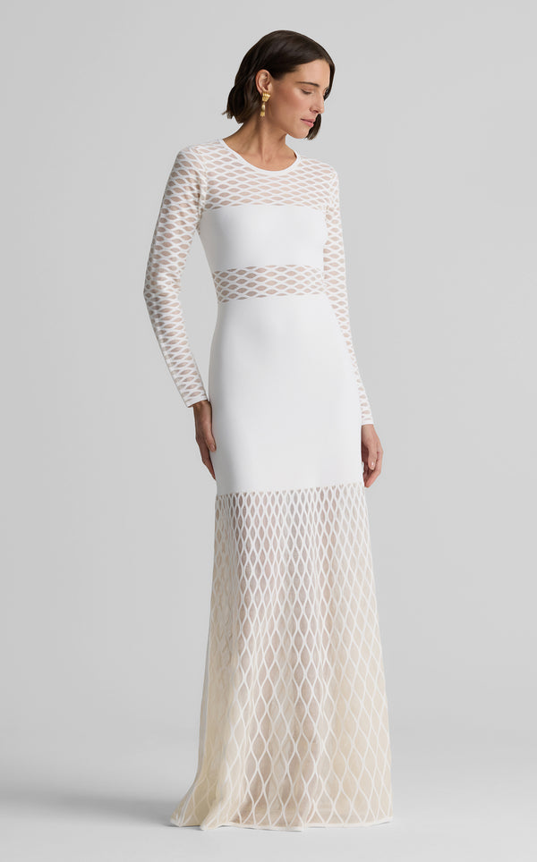 st. john Dina Gown in Diamond Knit IV00
