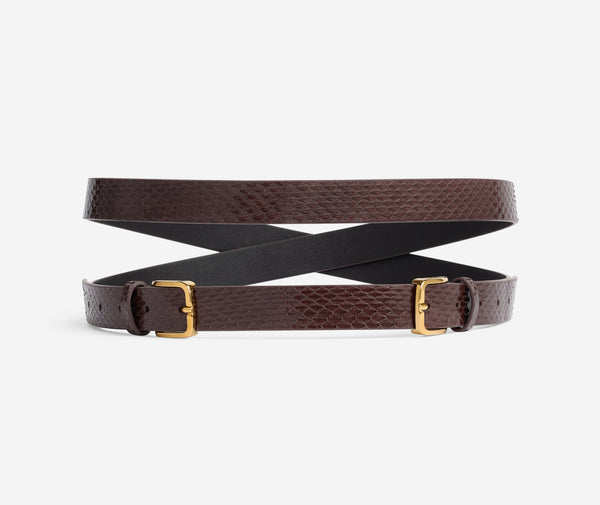 St. John Double Buckle Wrap Belt MCGL