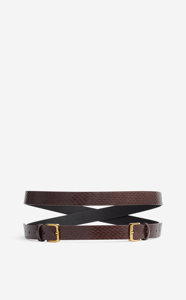 st. john Double Buckle Wrap Belt MCGL