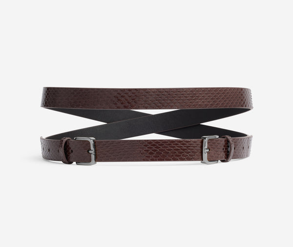 St. John Double Buckle Wrap Belt MCGT