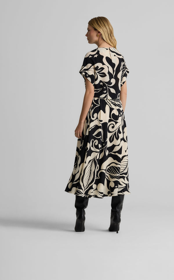 St. John Eden Skirt In Leaf Print ECBT