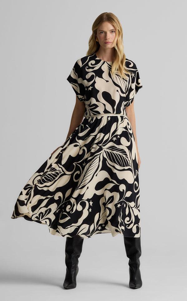 st. john Eden Skirt in Leaf Print ECBT