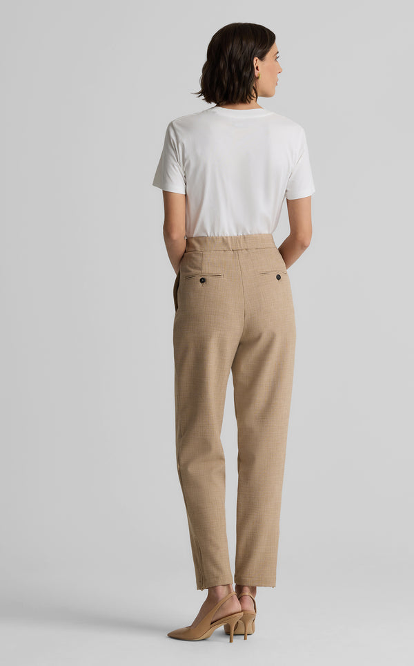 St. John Elise Pant In Stretch Plaid Suiting AHGM