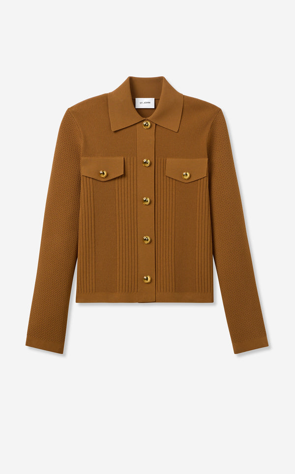 St. John Ellis Jacket In Madison Knit CINA