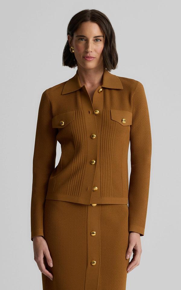 St. John Ellis Jacket In Madison Knit CINA