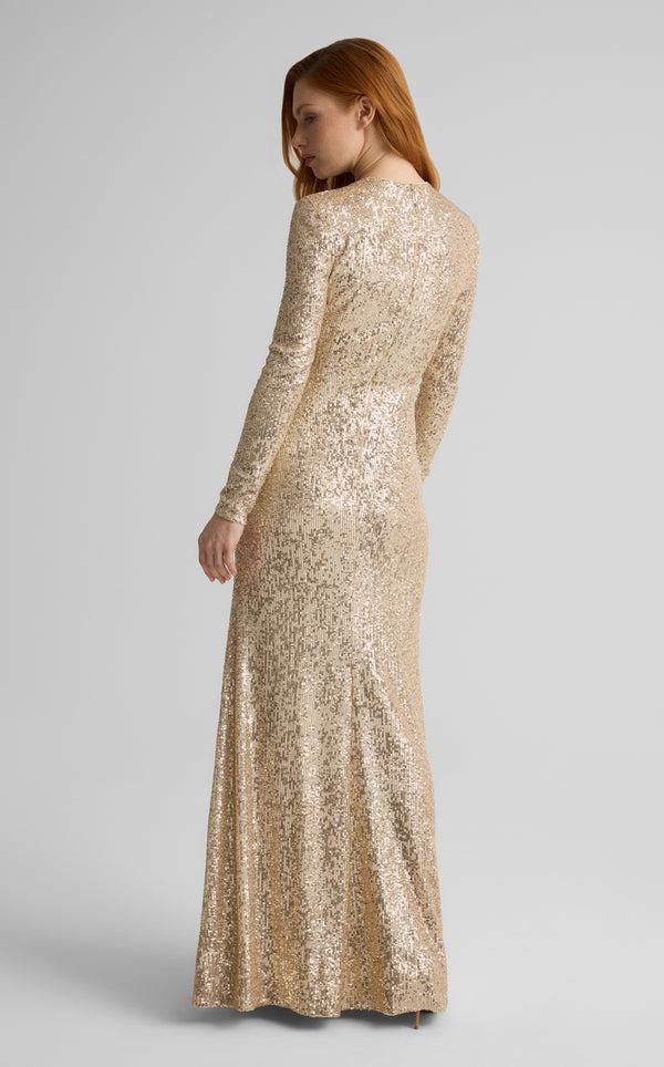 St. John Emilia Gown In Stretch Paillette ECGD