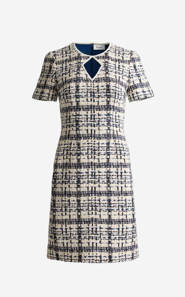 St. John Emma Dress In St. Tropez Tweed EBWM