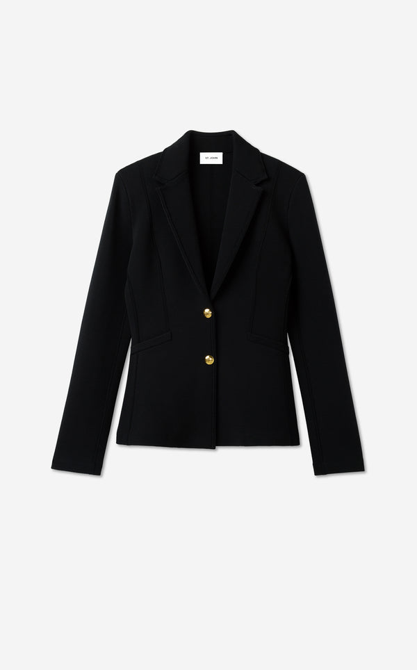 St. John Erin Jacket In Santa Roma Knit BK00