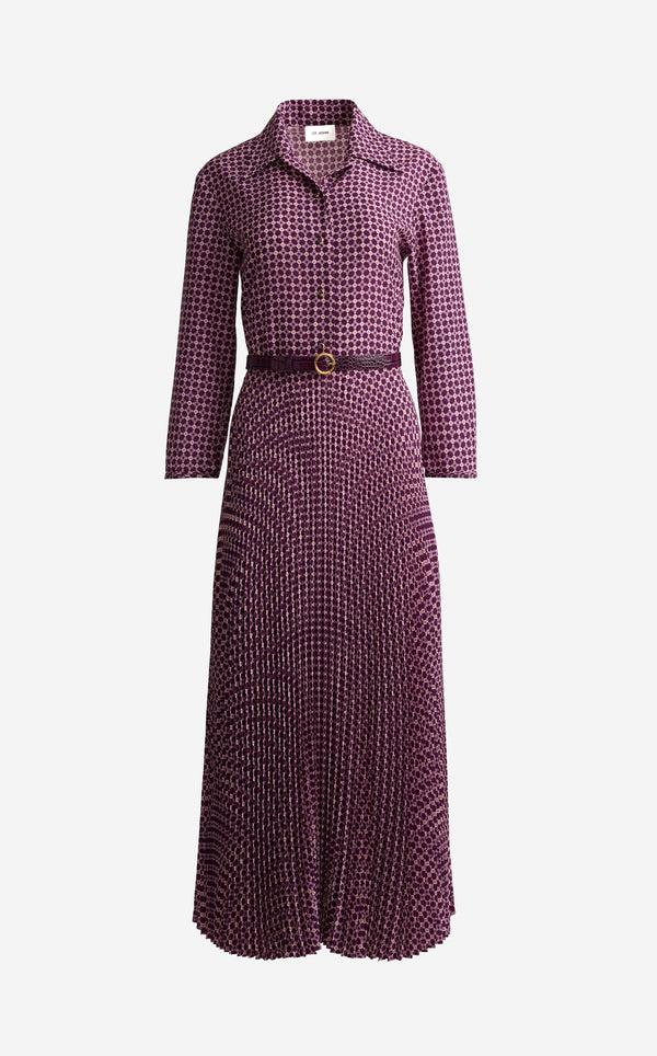 St. John Estelle Dress In Geo Petal Print BYQM