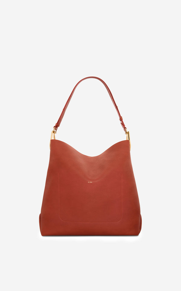 St. John Extra Large Leather Hobo Bag BRIK