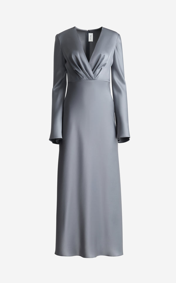 St. John Faith Dress In Liquid Satin PEWT