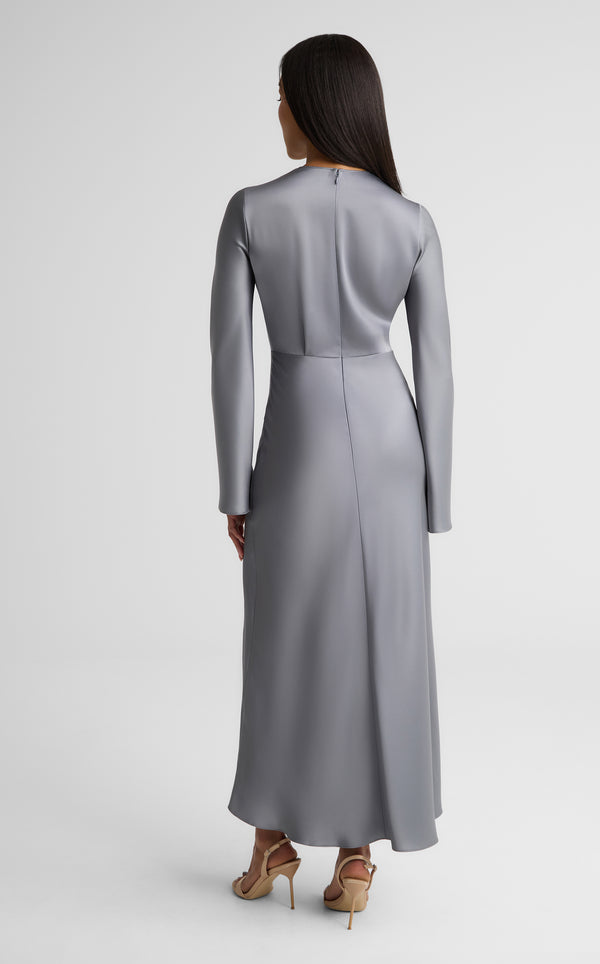 St. John Faith Dress In Liquid Satin PEWT