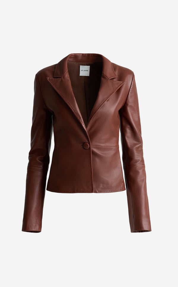 St. John Farrah Jacket In Nappa Leather CUIO