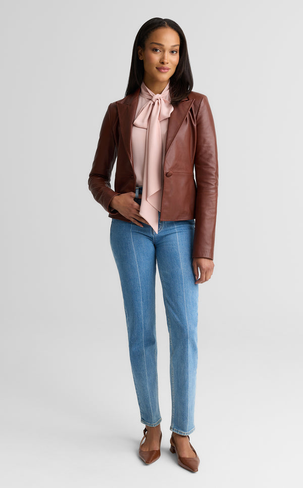 st. john Farrah Jacket In Nappa Leather CUIO
