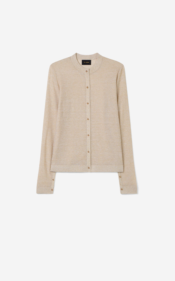 st. john Fine Lurex Cardigan CHGN