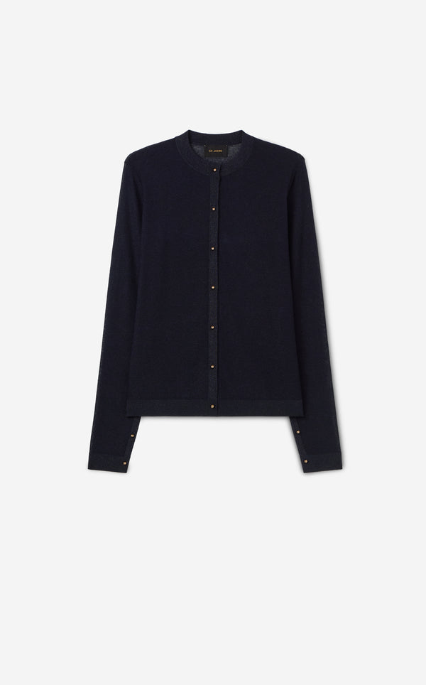 st. john Fine Lurex Cardigan MIDN