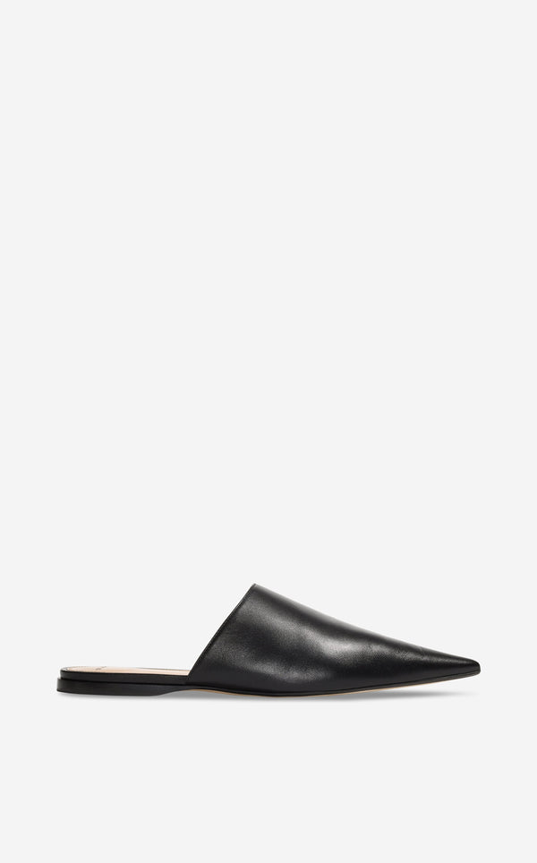 st. john Flat Leather Mule BK00