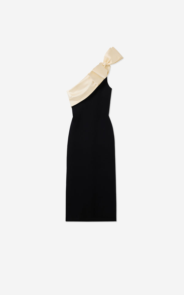 St. John Giselle Gown In Santa Roma Knit BKEC