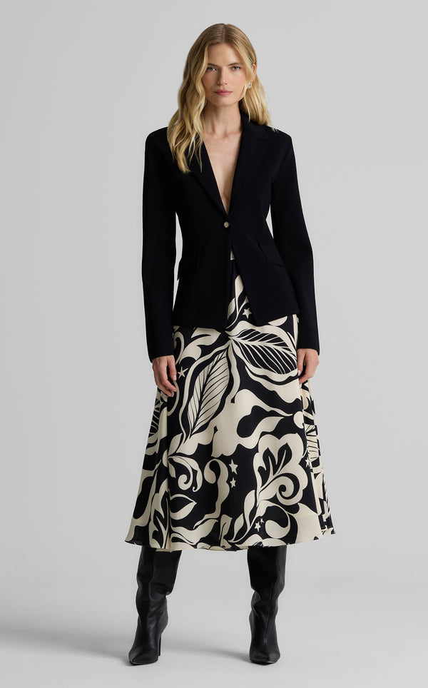 st. john Harper Jacket in Santa Roma Knit BKBK