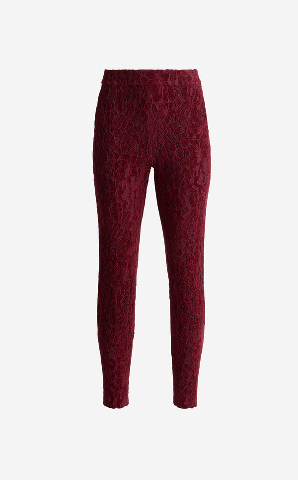 St. John Isabel Pant In Velvet Floral Lace BORX