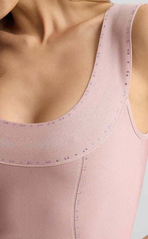 St. John Jean Gown In Grove Godet Knit RSQT