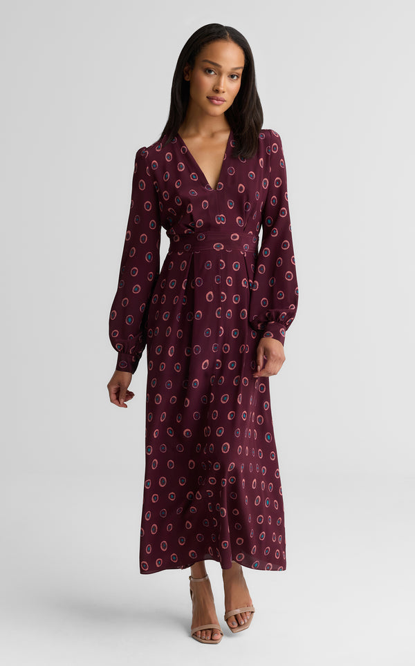 st. john Jill Dress In Abstract Ink Print BODP