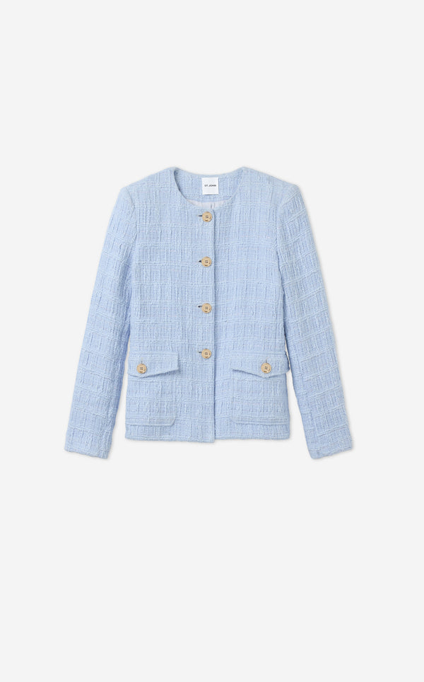 St. John Jordan Jacket In Foundry Tweed BULG