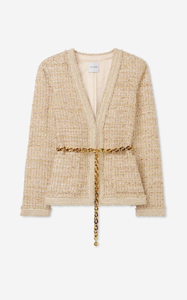 St. John Josie Jacket In Linden Tweed FWIM