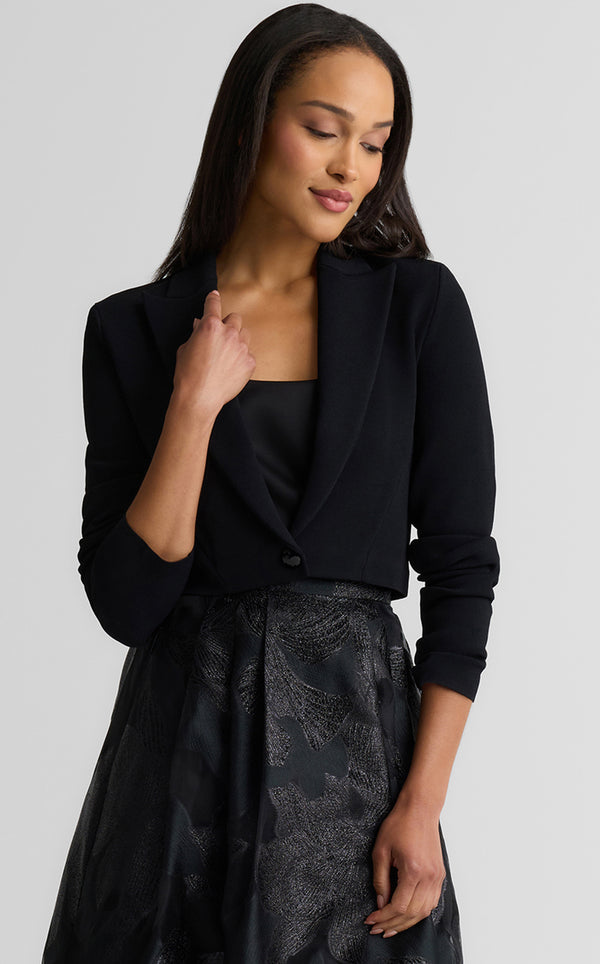 st. john Josie Jacket In Santa Roma Knit BK00