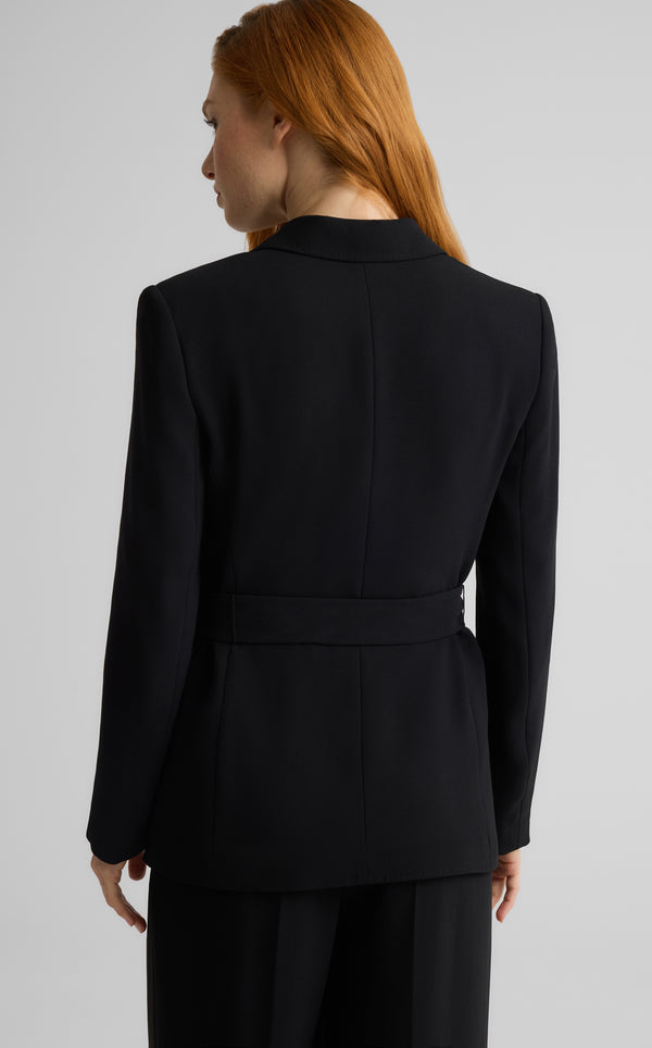 St. John Juliana Jacket In Satin Back Crepe BK00