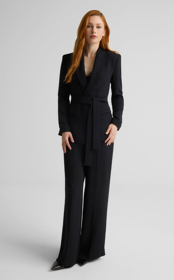 st. john Juliana Jacket in Satin Back Crepe BK00