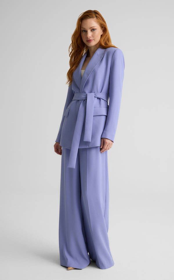 St. John Juliana Jacket In Satin Back Crepe IRIS