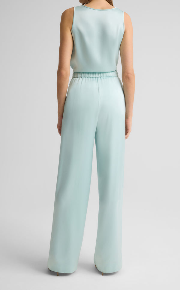 St. John Kate Pant In Liquid Satin AQUA