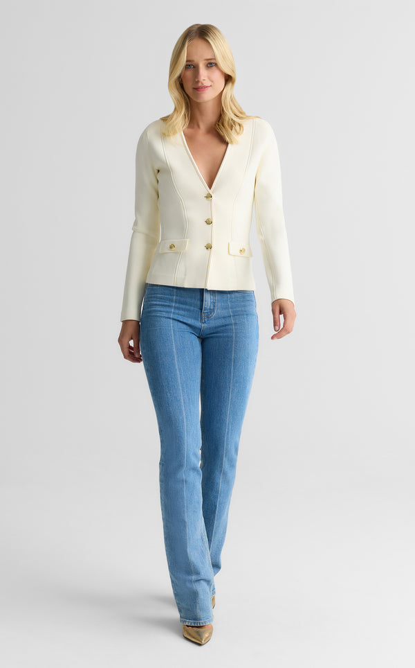 St. John Kay Jacket In Santa Roma Knit EC00
