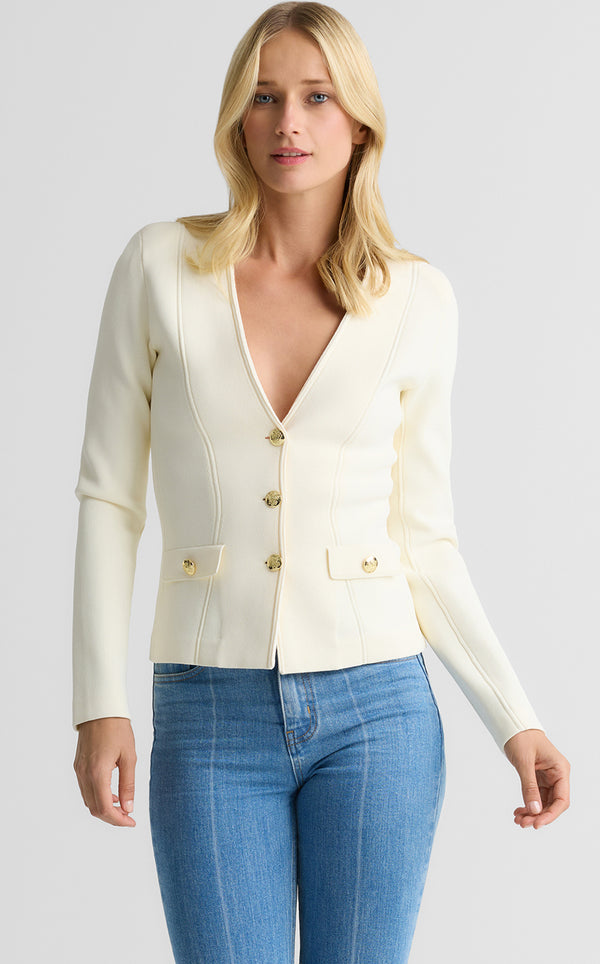 st. john Kay Jacket In Santa Roma Knit EC00