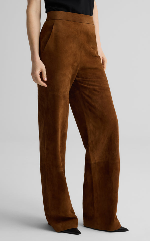 St. John Kinney Pant In Suede TOFF