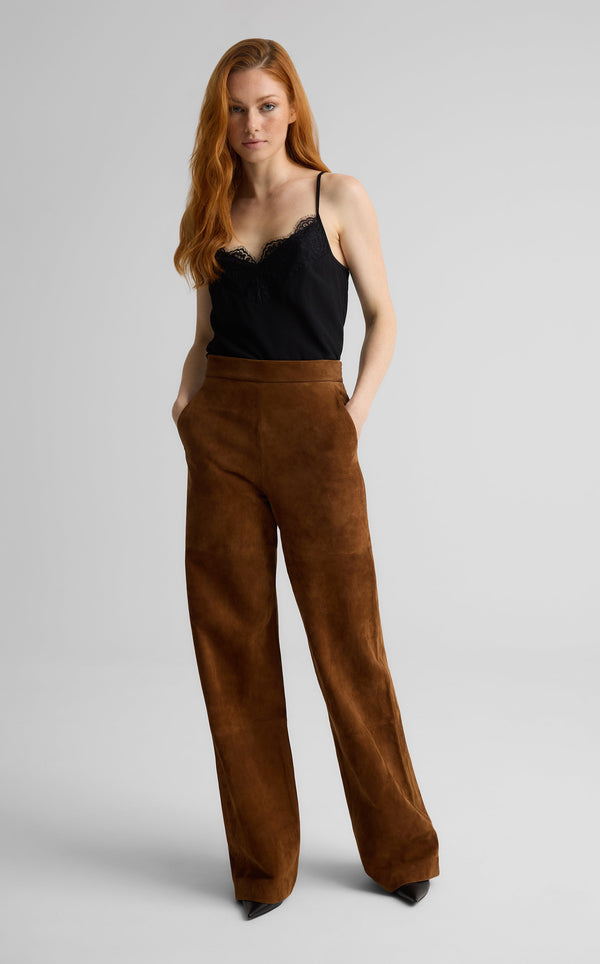 st. john Kinney Pant in Suede TOFF