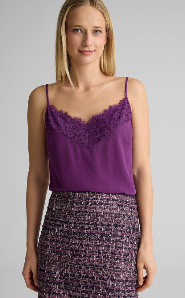 st. john Lana Cami in Lace Silk Crepe BOYB