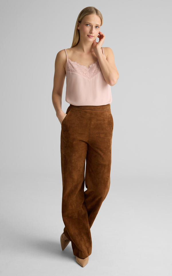 St. John Lana Cami In Lace Silk Crepe RSQT