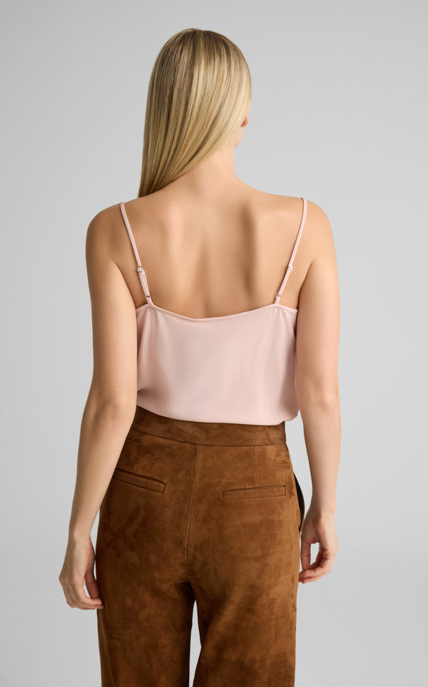 St. John Lana Cami In Lace Silk Crepe RSQT