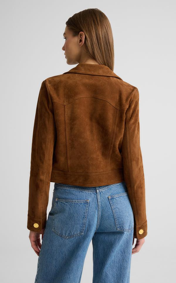 St. John Laurel Jacket In Suede TOFF