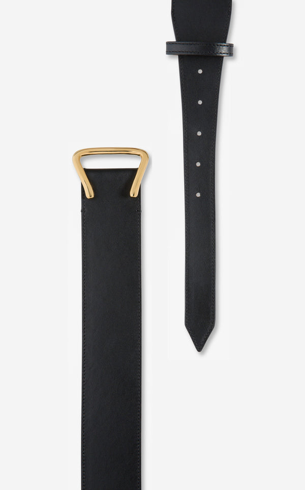 St. John Leather Loop Belt BK00