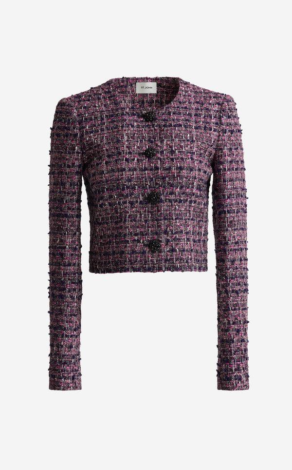 St. John Lennie Jacket In Larchmont Tweed RQBU