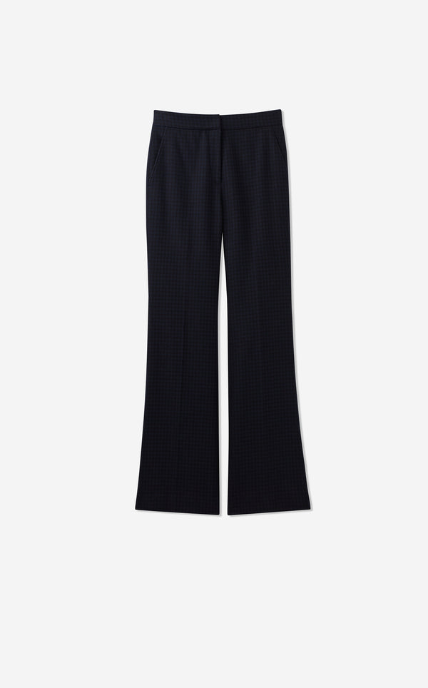 St. John Logan Pant In Stretch Houndstooth BKNV