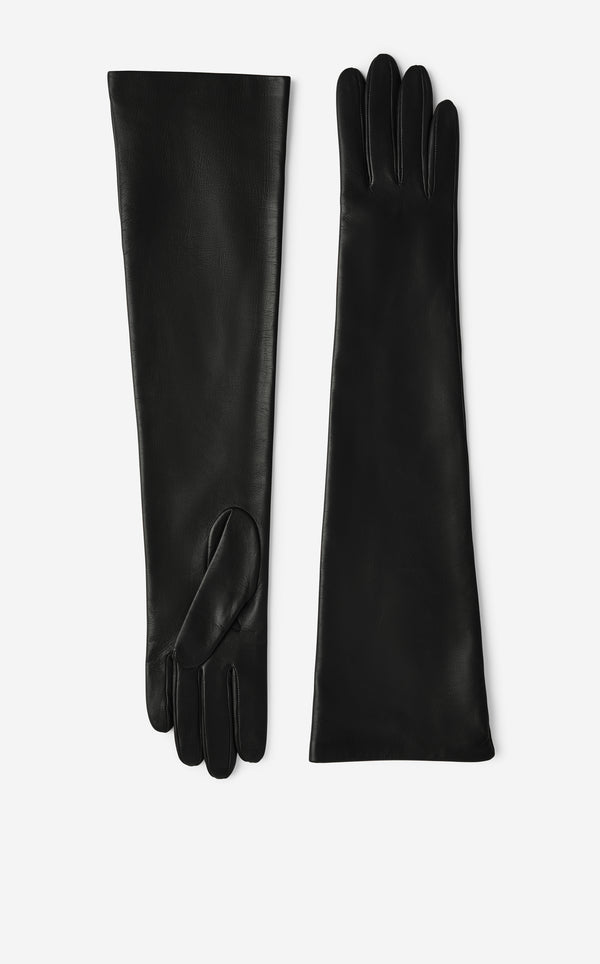 st. john Long Leather Gloves BK00