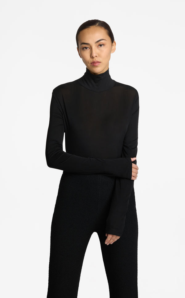 St. John Long Sleeve T-Neck Shell CAVR
