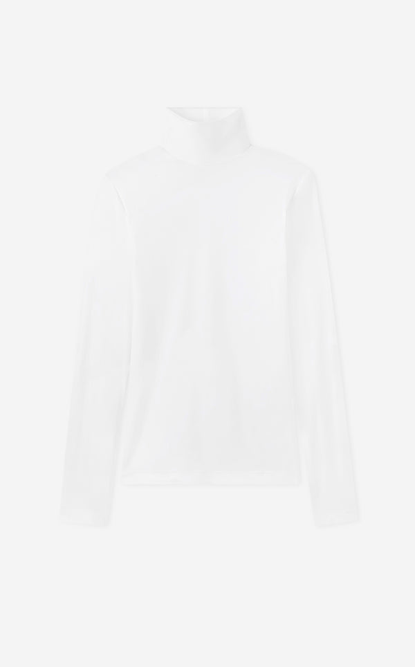 St. John Long Sleeve T-Neck Shell WH00