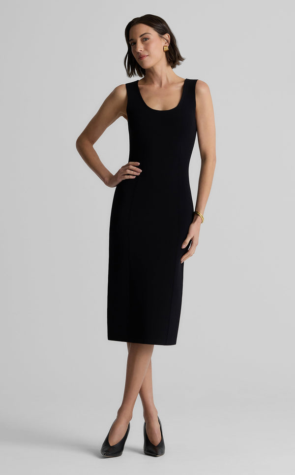 st. john Lynn Dress In Santa Roma Knit BK00