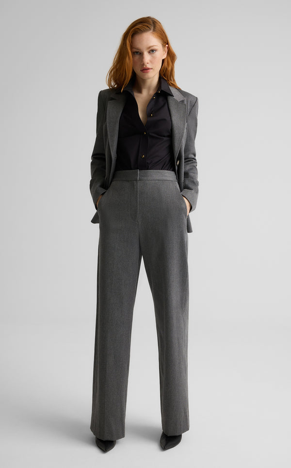 St. John Maddie Pant In Stretch Twill Suiting MGME