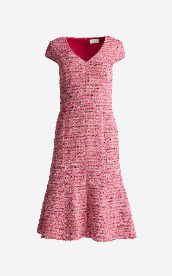 St. John Marcy Dress In Provence Tweed PDCM